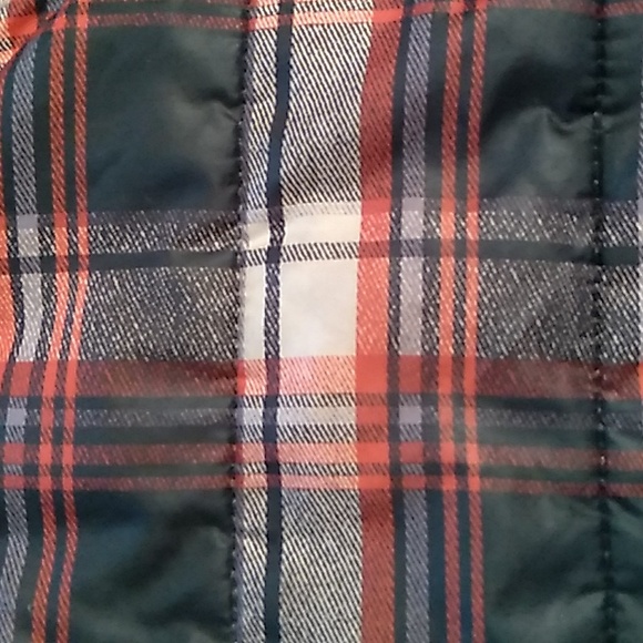 Boohoo Man Lightweight Plaid Multicolor Puffer Parka Jacket Sz Large - Picture 4 of 9